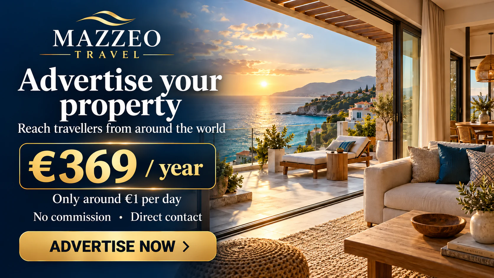 MAZZEO TRAVEL — Advertise your property